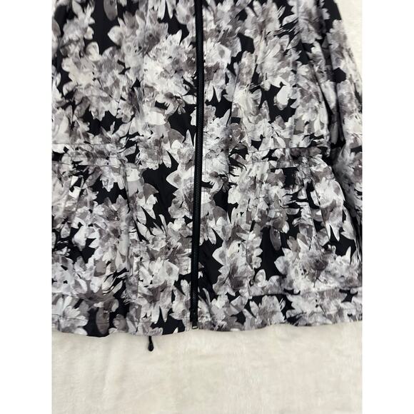 Isaac Mizrahi Windbreaker Jacket XL Lightweight Gray Black - Picture 3 of 8